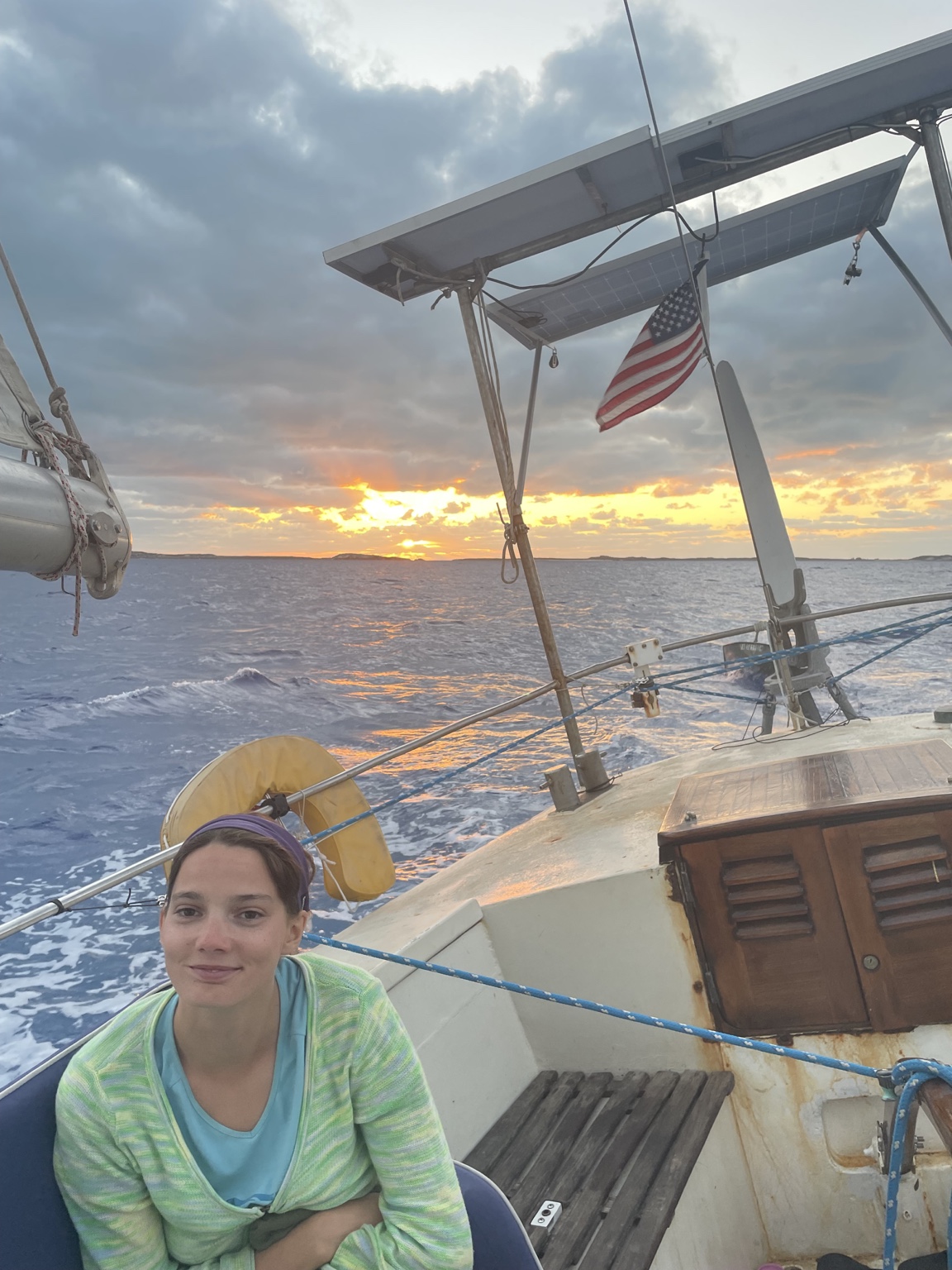 Sunset portrait aboard